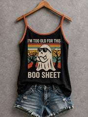 Women's I'm Too Old For This Boo Sheet Printed Casual Vest