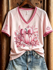 Women's Halloween theme cute ghost pattern printed casual short-sleeve T-shirt