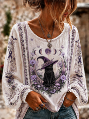 Women's Alzheimer's Awareness Cotton-Linen Shirt