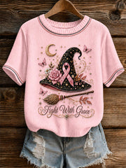 Women's Breast Cancer Awareness Magic Hat Short-Sleeve T-Shirt