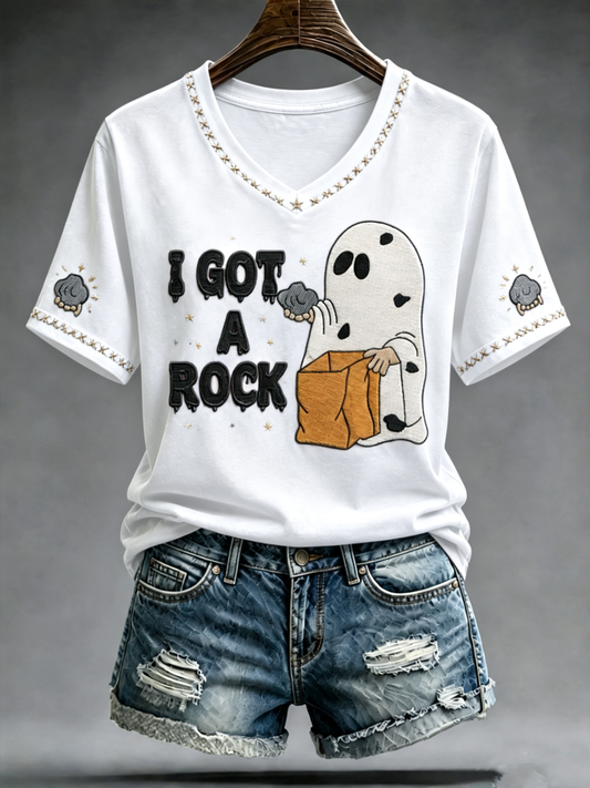 Women's I got a rock Printed short-sleeved T-shirt