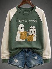 Women's I got a rock Printed raglan sleeve sweatshirt