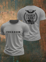 Men's Freedom Is Not Free R.I.P Charlie Kirk Short Sleeve T-shirt