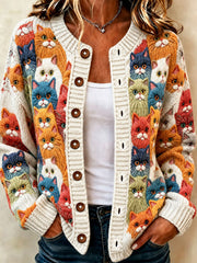 Women's Funny Cute Cat Cardigan