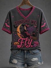 Women's "Tonight, We Fly" Halloween Fun T-shirt
