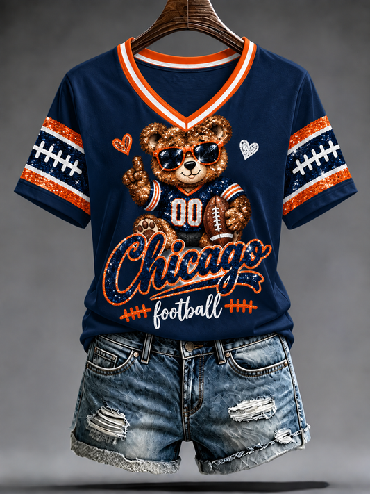 Women's Football Gameday Gift For Football Fans short-sleeved T-shirt