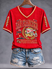 Women's Football Gameday Gift For Football Fans Short Sleeve T-shirt