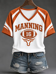 Women's Football Game Day Casual T-Shirt