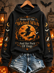 Women's Home Of The Wicked Witch And Her Pack Of Dogs Print Sweatshirt