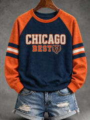 Women's Football Gameday Gift For Football Fans Print Sweatshirt