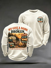 Men's "Too Old to Care Club / My Give-a-Damn Is Broken" Waffle-Knit T-Shirts
