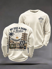 Men's "Too Old to Care Club / My Give-a-Damn Is Broken" Waffle-Knit T-Shirts