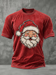 Men's Christmas Santa Print T-shirt