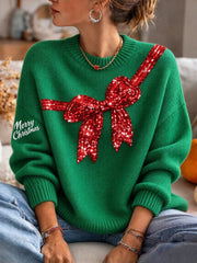 Women's Christmas Crew Neck Sweater