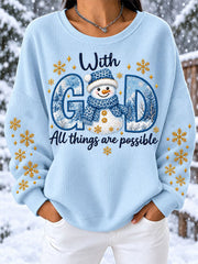 Women's Christmas Print Casual Sweatshirt