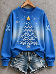 Women'S Diabetes Awareness Print Regular Sweatshirt