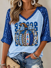 Women's Diabetes Awareness Printed Casual T-Shirt