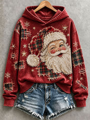 Women's Santa Patchwork Art Hoodie