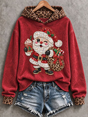 Women's Santa Print Regular Sweatshirt