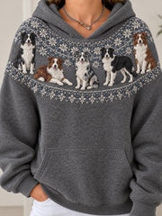 Women's Shepherd Dogs Pattern Causal Hoodie