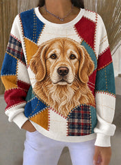 Women's Art Dog Printed Sweatshirt