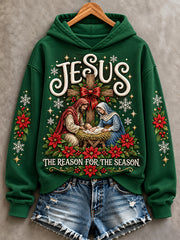 Women's Jesus Is The Reason For The Season Print Sweatshirt