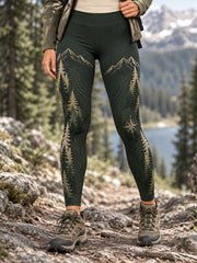 Women's Wilderness Trail Print Hike Lovers Leggings