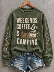 Women's Camping Printed Sweatshirt