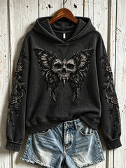 Women's Gothic-style pattern casual hoodie
