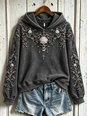 Women's Gothic-style pattern casual hoodie