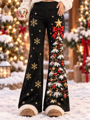 Women's Christmas Tree Print Pants