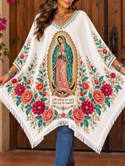Women‘s Mexico Our Lady of Guadalupe Day Floral Art Printed Tops