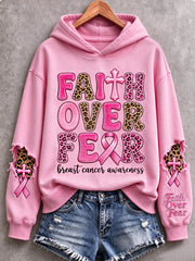 Women's Faith Over Fear Hot Pink Sweatshirt