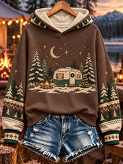 Women's Camping Print Sweatshirt