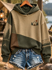 Women's Camping Print Casual Sweatshirt