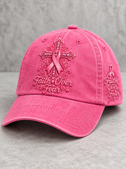 Unisex Faith Over Fear Hot Pink Hat