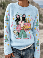 Women's Christmas Dog-Themed Tops