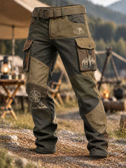 Men's Camping Print Casual Trousers