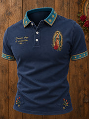 Men's Mexico Our Lady of Guadalupe Art Printed Casual Tops