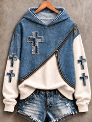 Women's Christian Cross Art Hoodie