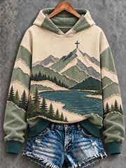 Women's Christian Cross Art Hoodie