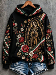 Women's Feast of Our Lady of Guadalupe art Printed Regular Sweatshirt