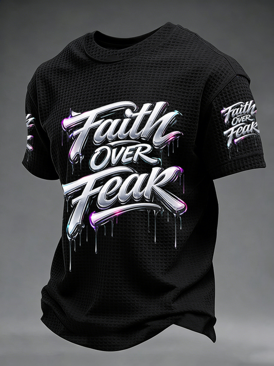 Men's Faith Over Fear Waffle Short Sleeve