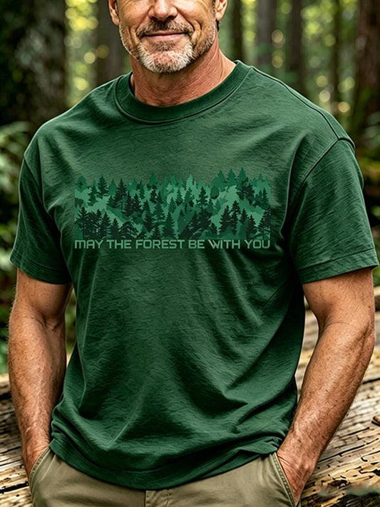Men's May The Forest Be With You Print T-shirt