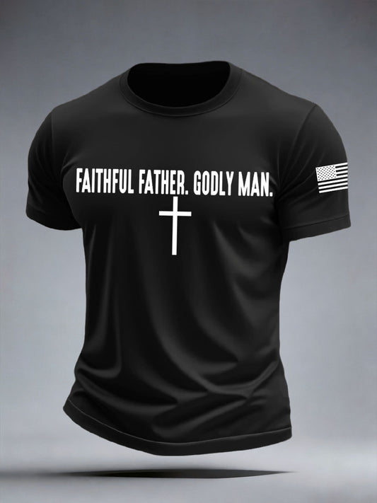 Men's Faithful Father Godly Man T-Shirt