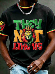 Men's Juneteenth They Not Like Us Since 1865 Print Casual Short Sleeve T-shirt