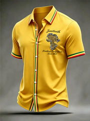 Men's Juneteenth Breaking Every Chain Since 1865 Print Short Sleeve Shirt
