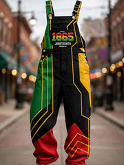 Men's Juneteenth Print Casual Jumpsuit