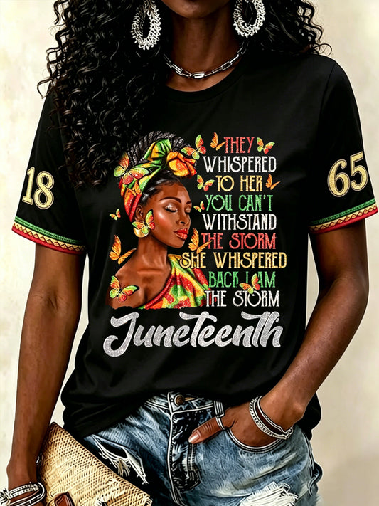 Women's Juneteenth Print Casual Tee