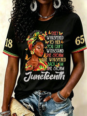 Women's Juneteenth Print Casual Tee
